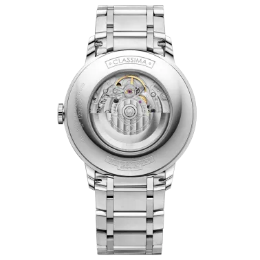 Montre Baume et Mercier Classima automatique cadran bleu bracelet acier 42 mm