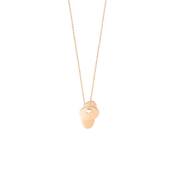 Collier Ginette NY Trois Sequins en or rose