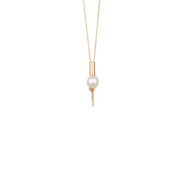 Collier Ginette NY Perle Solitaire en or rose