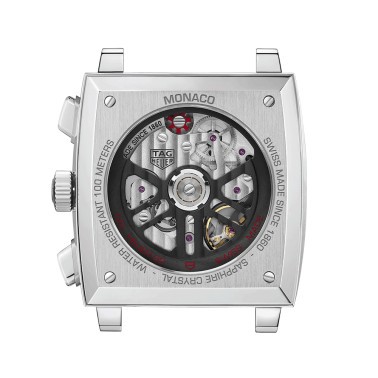 Montre TAG Heuer Monaco Calibre Heuer 02 cadran bleu bracelet croco 39 mm CBL2111.FC6453