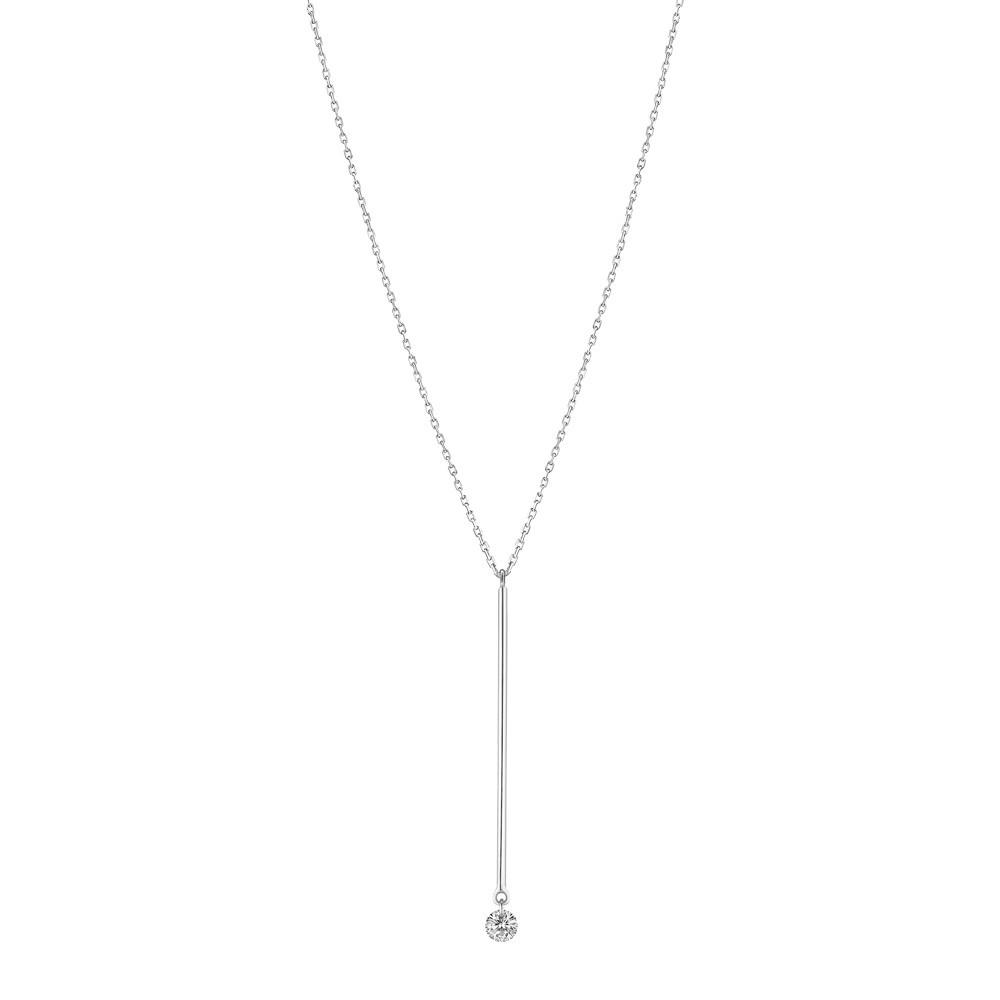 Sautoir La Brune et La Blonde Majorette en or blanc et diamant 0,20 carat