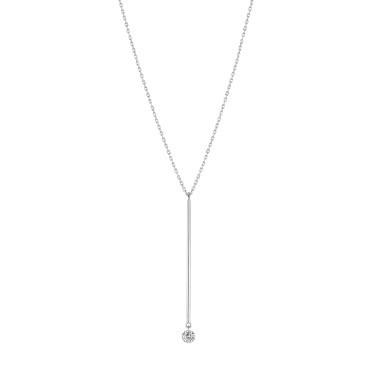 Sautoir La Brune et La Blonde Majorette en or blanc et diamant 0,20 carat