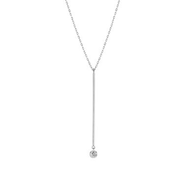 Sautoir La Brune et La Blonde Majorette en or blanc et diamant 0,20 carat