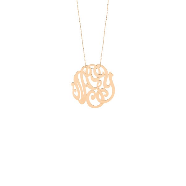 Collier Ginette NY Monogram large en or rose