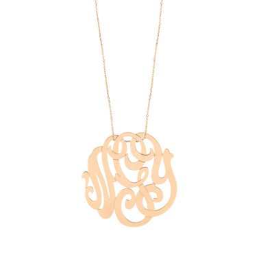 Collier Ginette NY Monogram large en or rose
