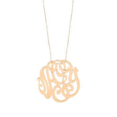 Collier Ginette NY Monogram large en or rose