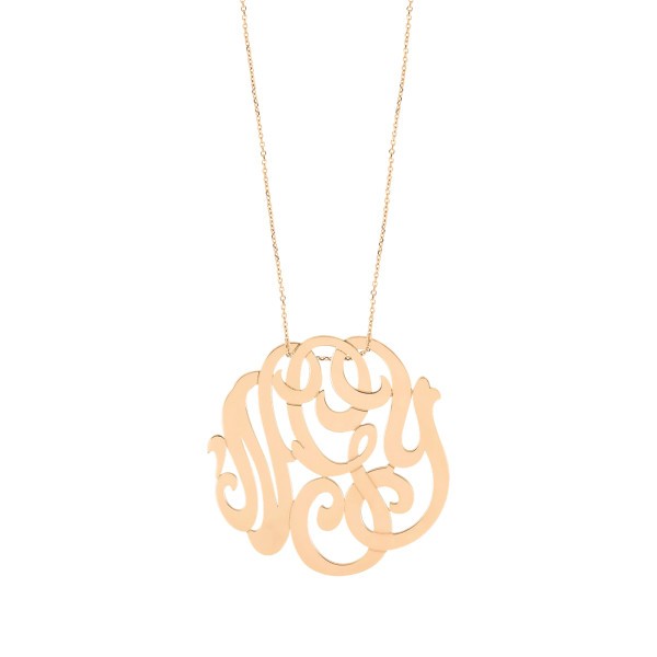 Collier Ginette NY Monogram large en or rose