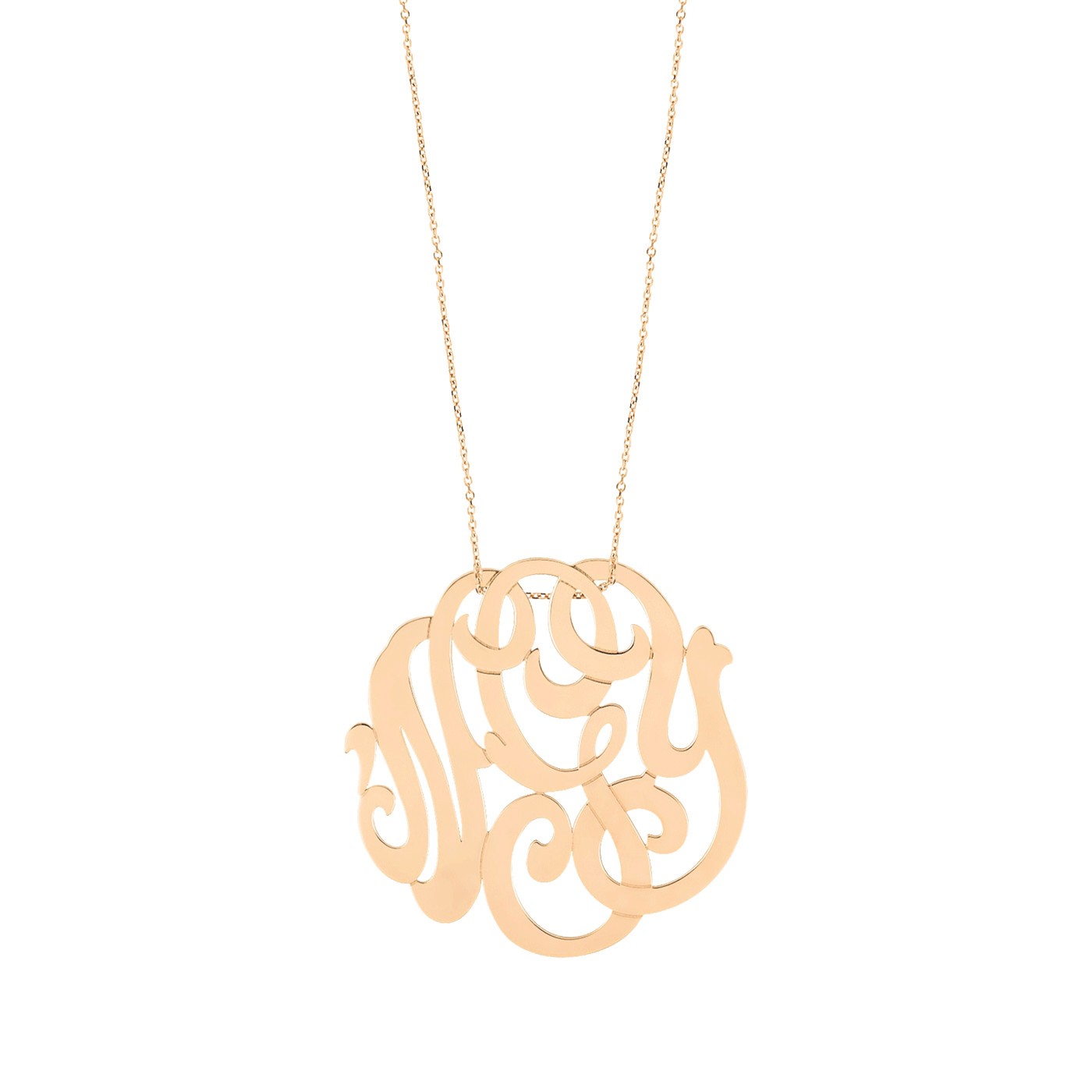 Collier Ginette NY Monogram large en or rose