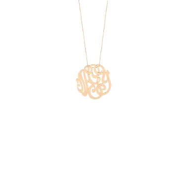 Collier Ginette NY Monogram médium en or rose