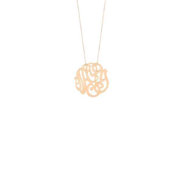 Collier Ginette NY Monogram médium en or rose