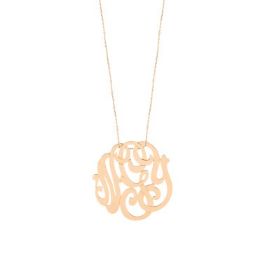 Collier Ginette NY Monogram médium en or rose