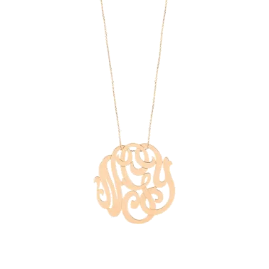 Collier Ginette NY Monogram médium en or rose