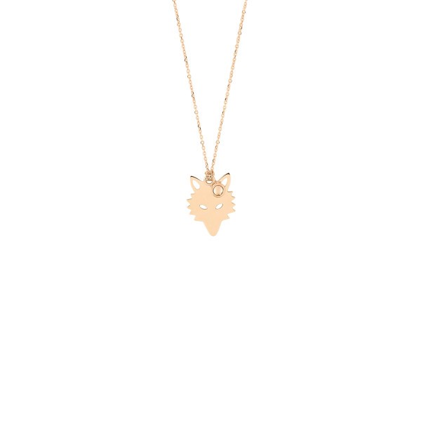 Collier Ginette NY Little Wolf et Perle en or rose - Soldat_PL