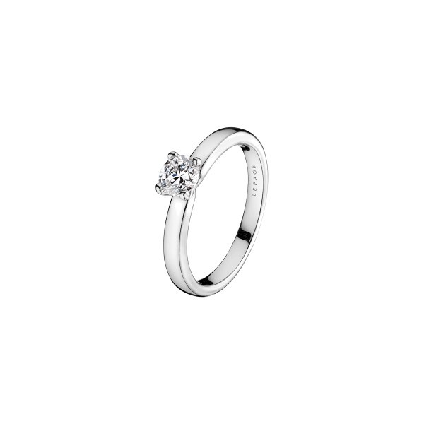 Lepage Evidence engagement ring in white gold and diamond