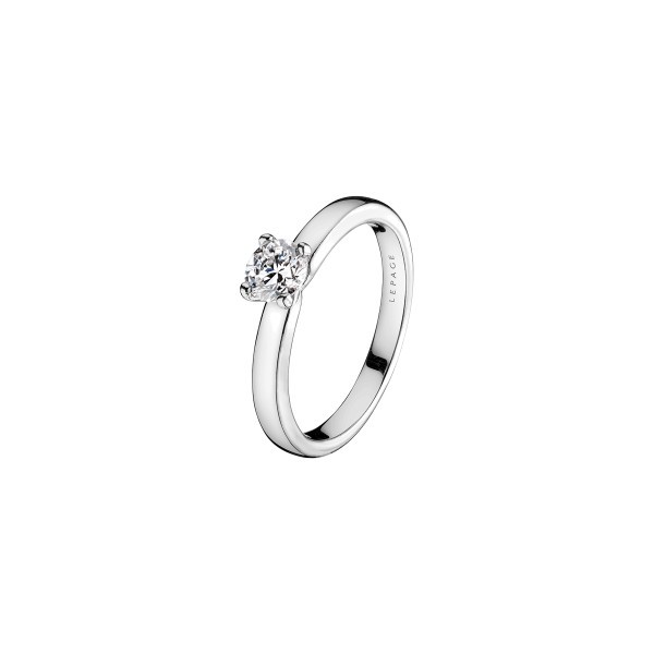 Solitaire Evidence Lepage Evidence en or blanc diamant brillant - Soldat_PL