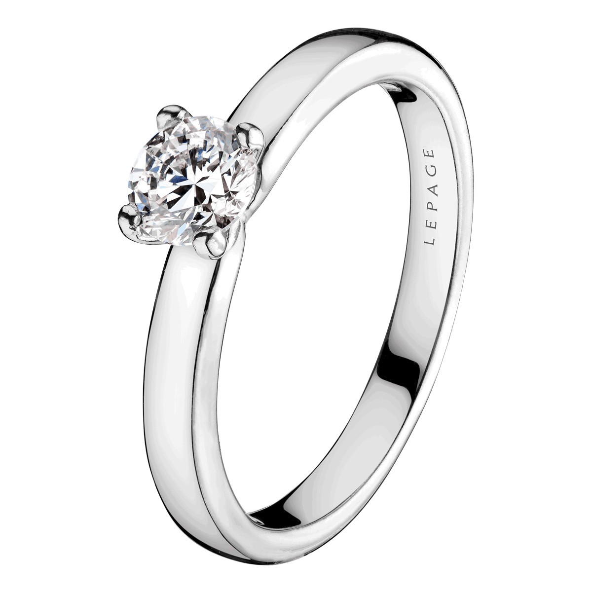 Lepage Evidence engagement ring in white gold and diamond