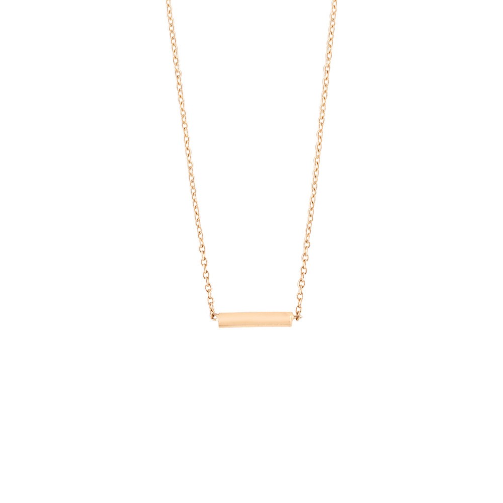 Collier Ginette NY Gold Strip en or rose - Soldat
