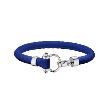 Bracelet Omega Sailing en acier inoxydable et caoutchouc bleu électrique
