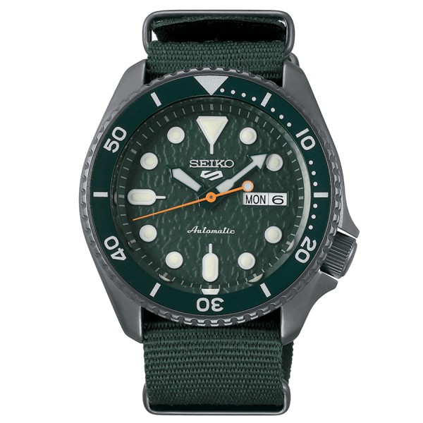 Montre Seiko 5 Sense automatique cadran vert bracelet NATO 42,5 mm