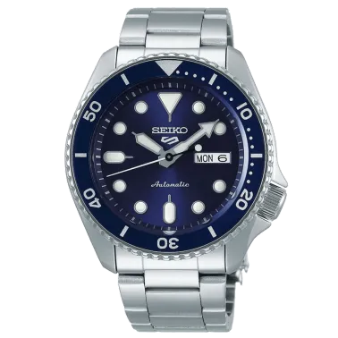 Montre Seiko 5 Sports automatique cadran bleu bracelet acier 42,5 mm