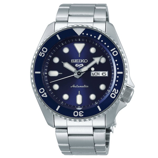 Montre Seiko 5 Sports automatique cadran bleu bracelet acier 42,5 mm