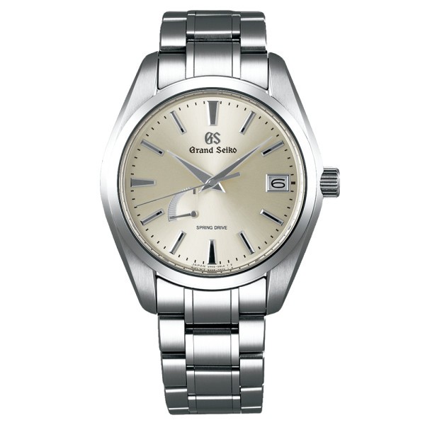 Montre Grand Seiko Heritage Spring Drive cadran beige bracelet acier 41 mm