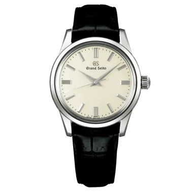Montre Grand Seiko Elegance mécanique cadran ivoire bracelet cuir crocodile noir 37,3 mm SBGW231G