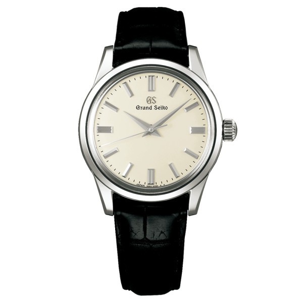 Montre Grand Seiko Elegance mécanique cadran ivoire bracelet cuir crocodile noir 37,3 mm SBGW231G