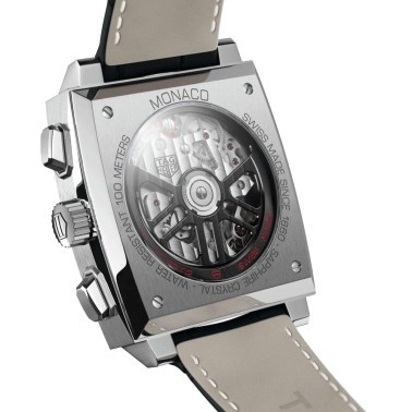 Montre TAG Heuer Monaco Calibre Heuer 02 cadran bleu bracelet croco 39 mm CBL2111.FC6453