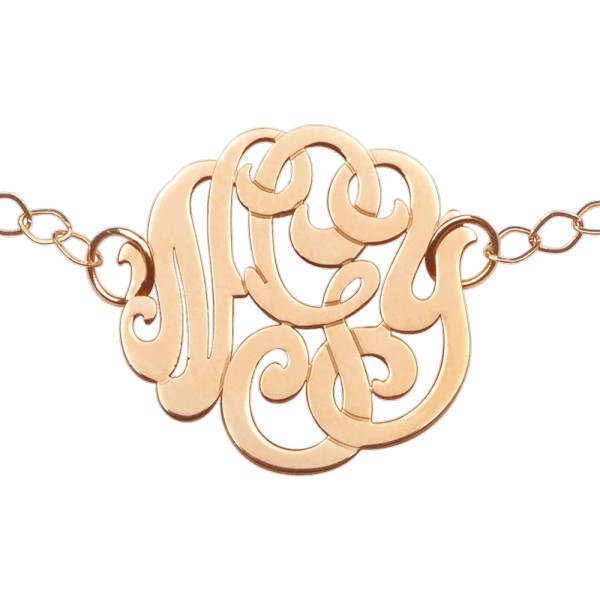 Bracelet Ginette NY Baby Monogram en or rose