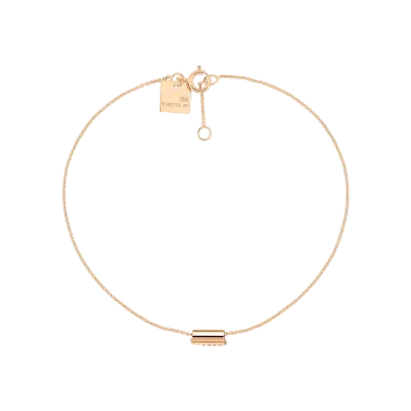 Bracelet Ginette NY Mini Straw en or rose - Soldat_PL