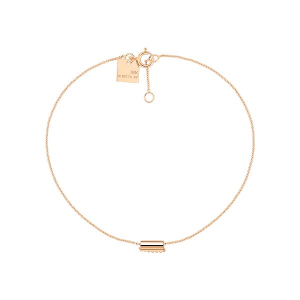 Bracelet Ginette NY Mini Straw en or rose - Soldat_PL