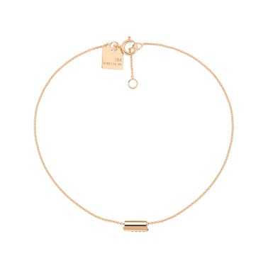 Bracelet Ginette NY Mini Straw en or rose - Soldat