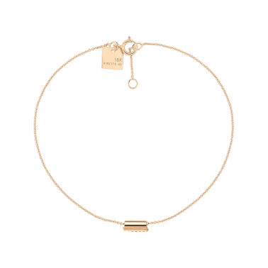 Bracelet Ginette NY Mini Straw en or rose - Soldat