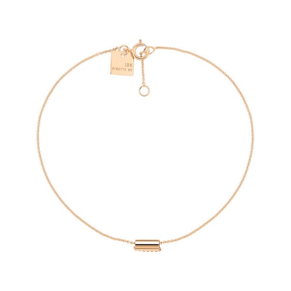 Bracelet Ginette NY Mini Straw en or rose