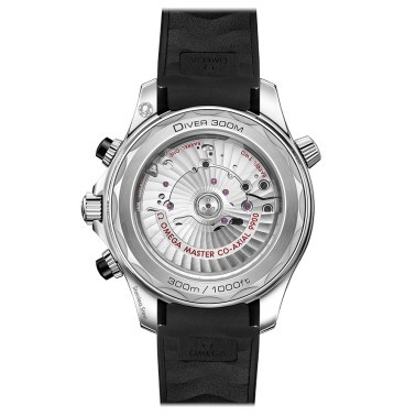 Montre Omega Seamaster Diver 300m Co-Axial Master Chronometer Chronograph cadran noir bracelet caoutchouc noir 44 mm