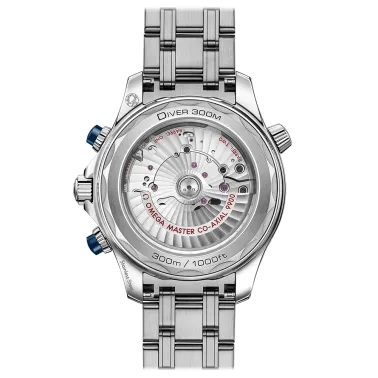 Montre Omega Seamaster Diver 300m Co-Axial Master Chronometer Chronograph cadran bleu bracelet acier 44 mm