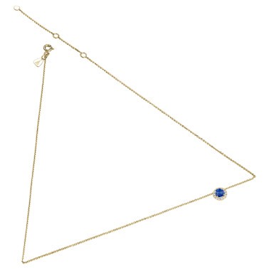 Collier Lepage Coquette en or jaune saphir et diamants