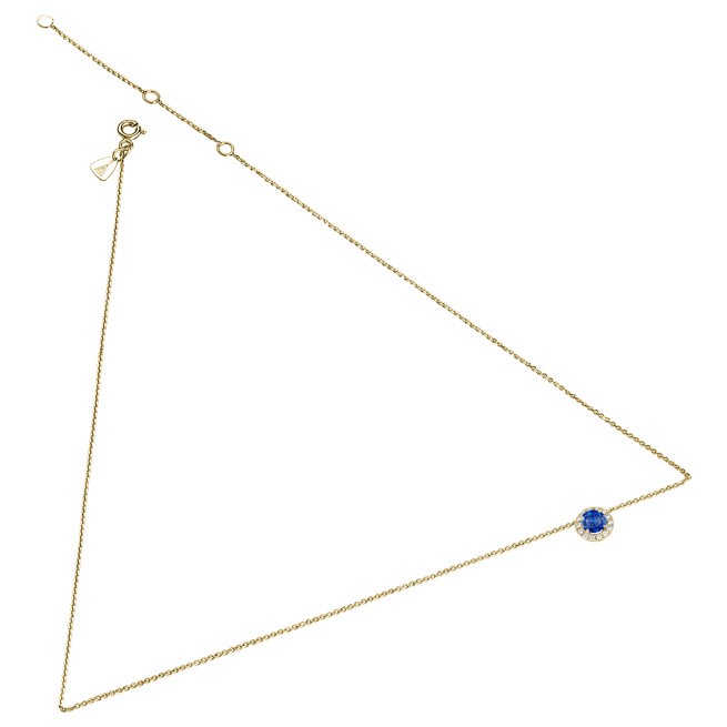 Collier Lepage Coquette en or jaune saphir et diamants