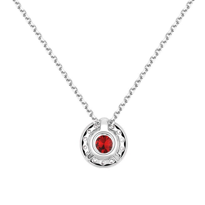 Collier Lepage Coquette en or blanc rubis et diamants