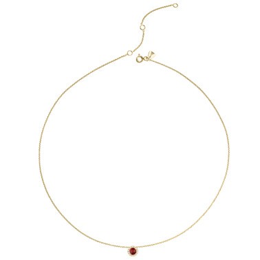 Collier Lepage Coquette en or jaune rubis et diamants