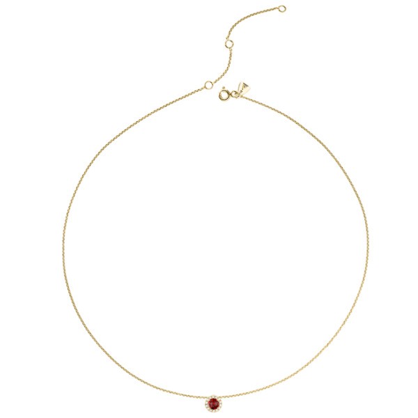 Collier Lepage Coquette en or jaune rubis et diamants