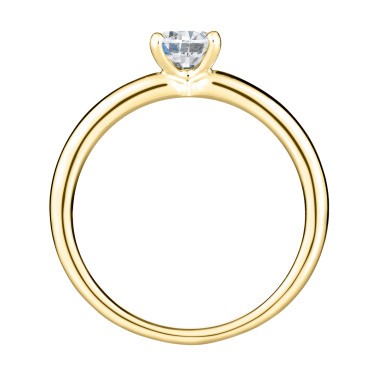 Solitaire Lepage Evidence en or jaune diamant brillant