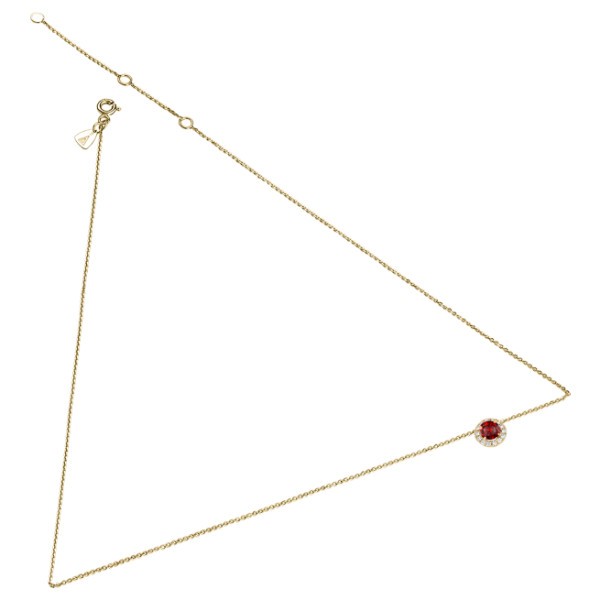 Collier Lepage Coquette en or jaune rubis et diamants