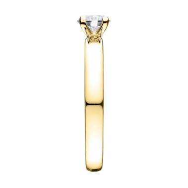 Solitaire Lepage Evidence en or jaune diamant brillant