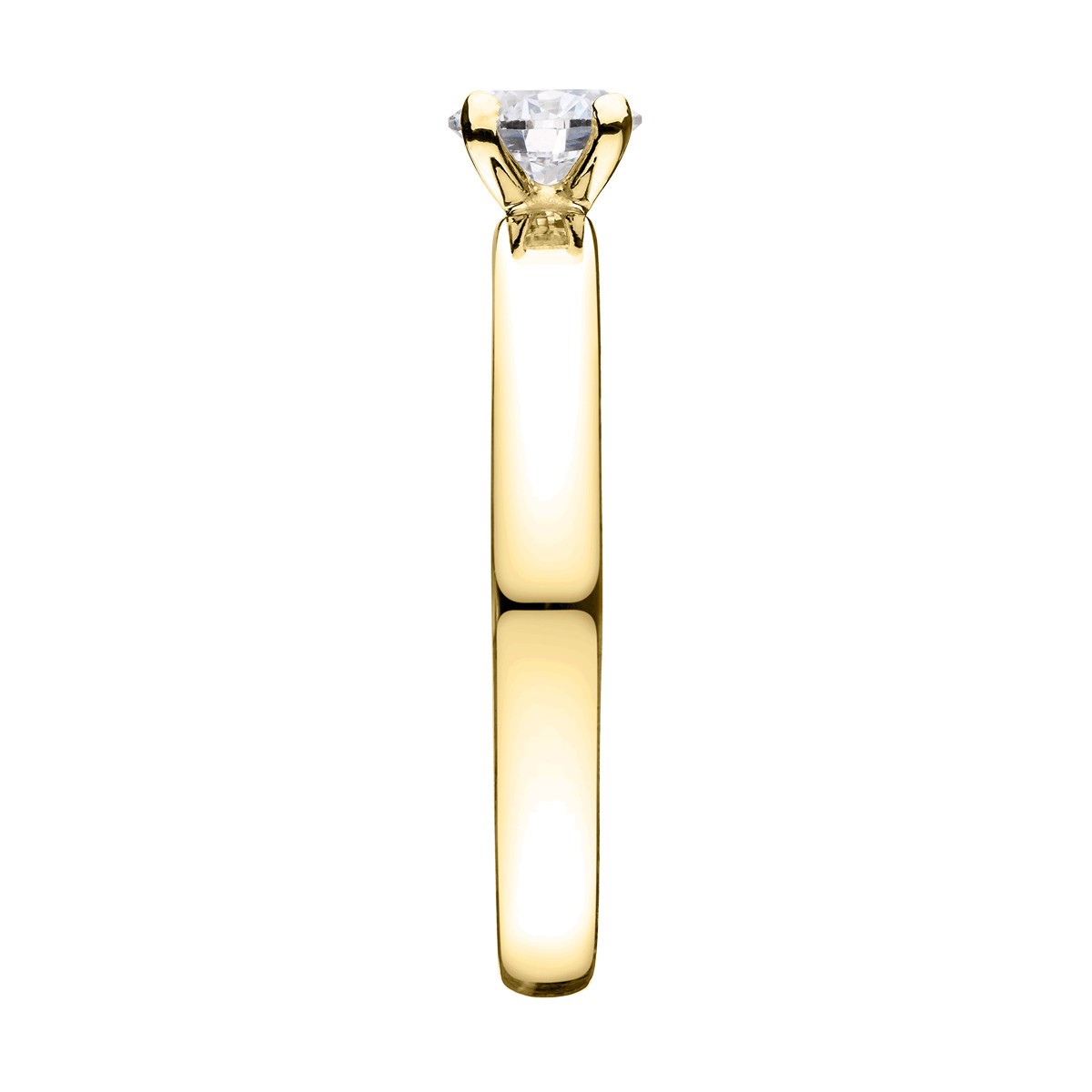 Solitaire Lepage Evidence en or jaune diamant brillant