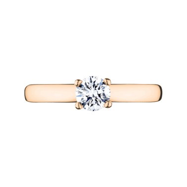 Solitaire Lepage Evidence en or rose et diamant