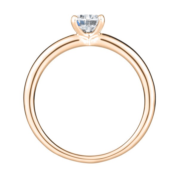 Solitaire Lepage Evidence en or rose et diamant