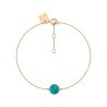 Bracelet Ginette NY Mini Ever Disc en or rose et turquoise