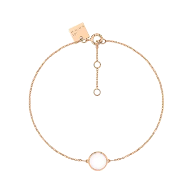 Bracelet Ginette NY Mini Ever Disc en or rose et agate